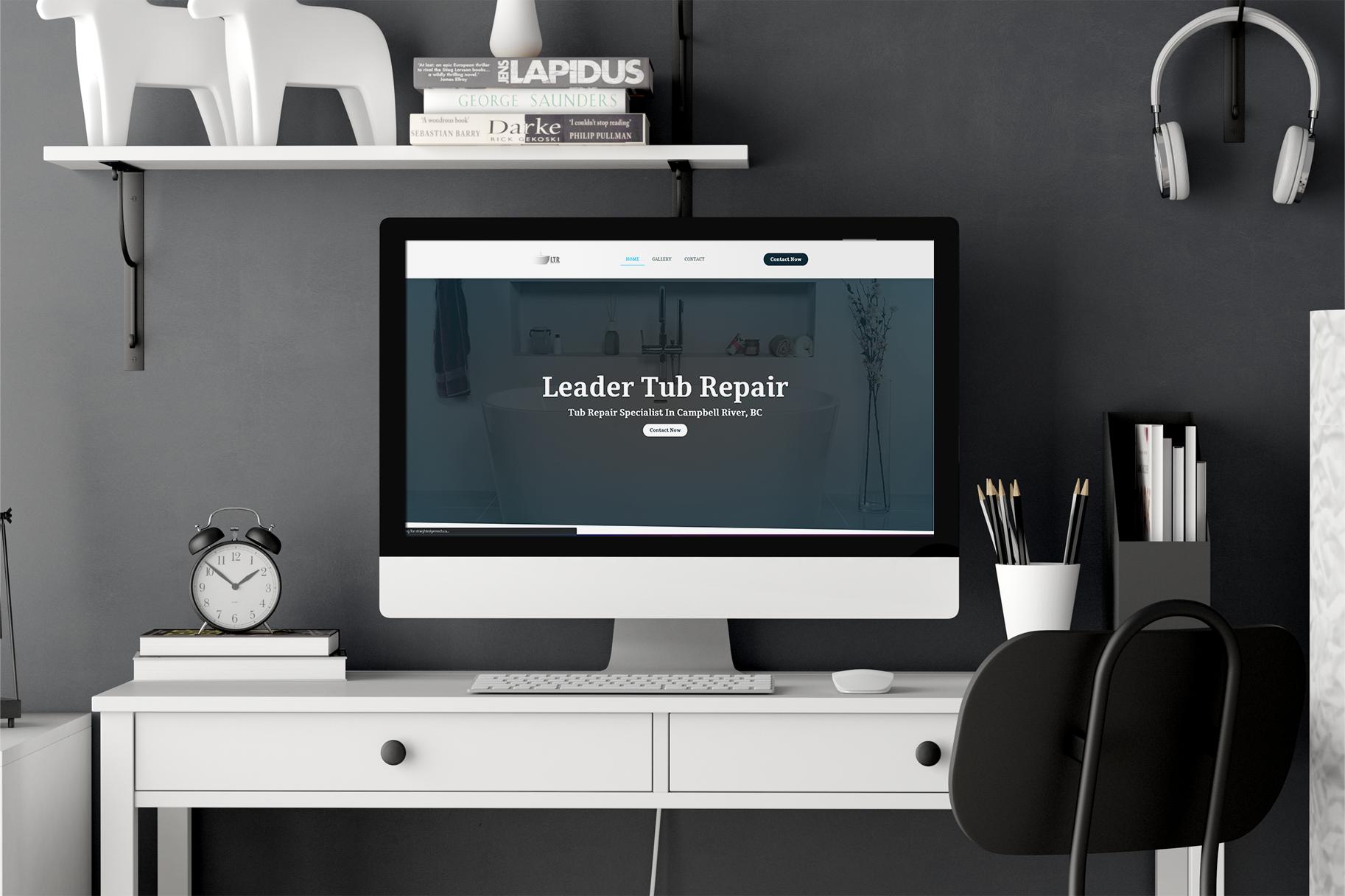 Leader Tub Repair Website Mockup